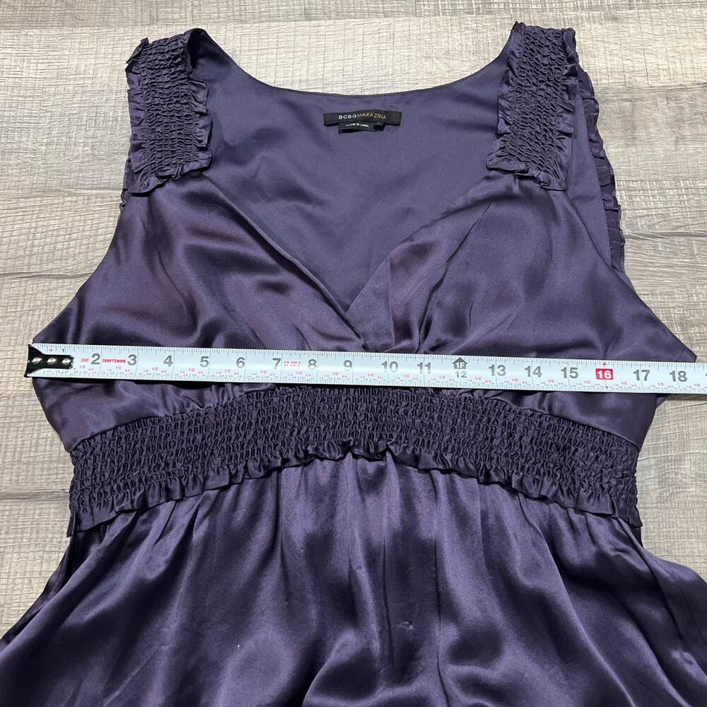 BCBGMaxAzria Deep Purple Satin Tank Top - Picture 7 of 7